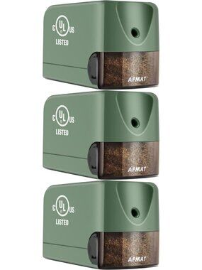 Heavy Duty Electric Pencil Sharpener - 3 Pack for Classroom & Office, 10,000